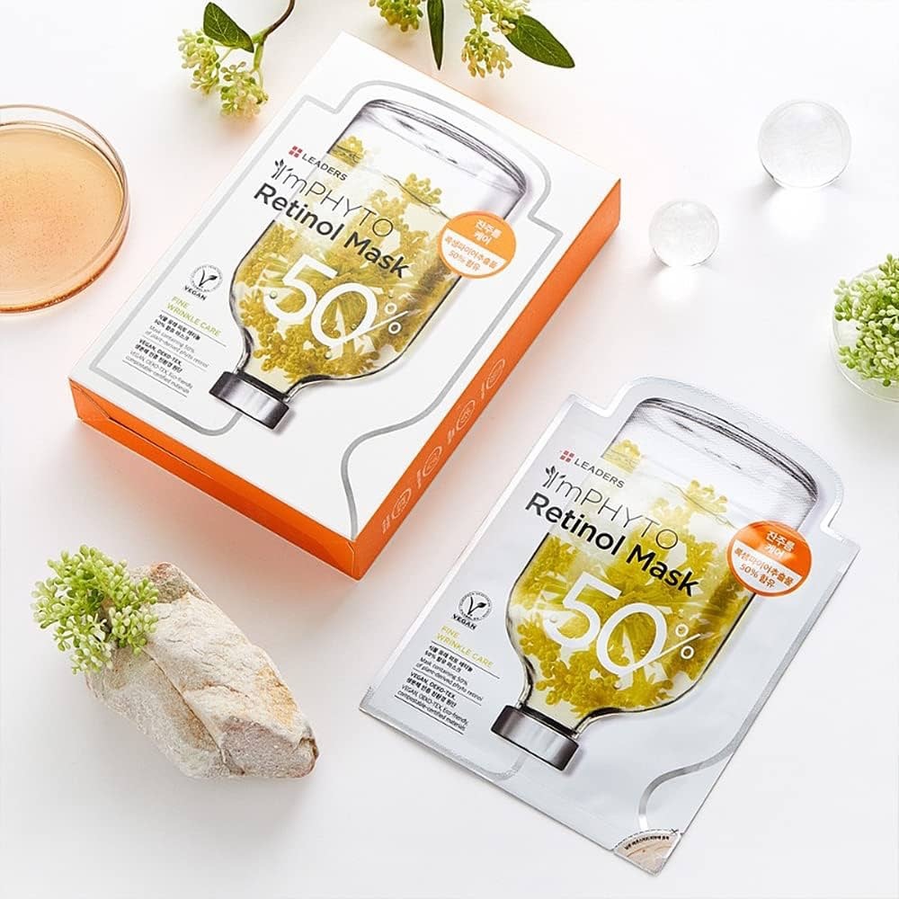 I'mPhyto Retinol Beauty Mask 10 Sheets, 0.84 fl oz Each K Beauty New Vegan